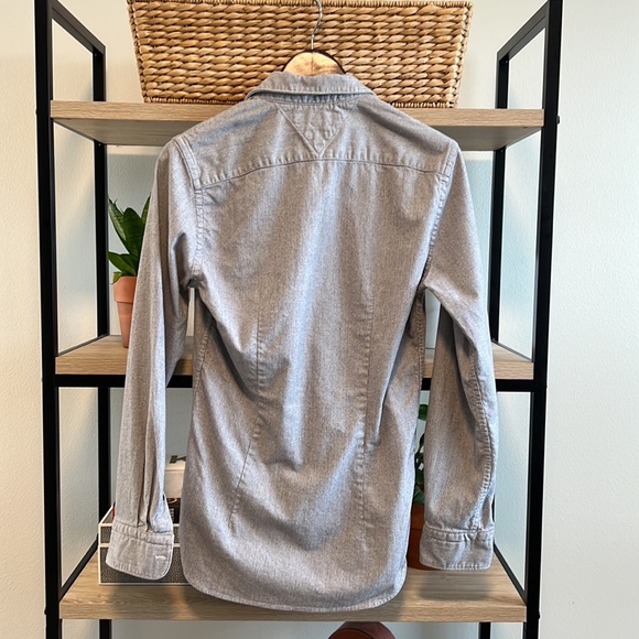 Tommy Hilfiger The Flex Slim Fit Oxford Print Woven Button Up Shirt Top, XS - Picture 5 of 7